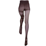 Truform Sheer Compression Pantyhose, 8-15 mmHg, Women's Shaping Tights, 20 Denier, Black, Queen