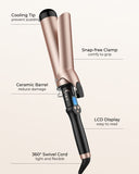 2 Inch Extra Long Barrel Curling Iron for Long Hair, Large Barrel Curling Wand Ceramic Tourmaline Dual Voltage