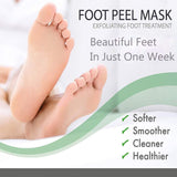 Foot Peel Mask 5 Pack,Tea Tree Exfoliating FToot Masks, Soft Smooth Touch Natural Exfoliator for Dry Dead Skin, Callus, Repair Rough Heels,Gifts for Women Mom and Men