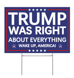 Vrogadso Pro Trump 2024 Yard Sign Trump Was Right About Everything Signs Trump Yard Sign with Yard Stake 12''x18'' Large