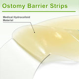 Carbou 20 Pcs Elastic Ostomy Barrier Strips - Medical Grade Hydrocolloid Waterproof Leak - Skin Adhesive Ostomy Barrier Tape for Colostomy Stoma Bags