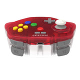 Retro-Bit Tribute 64 2.4 GHz Wireless Controller V2 for Nintendo 64 (N64), Switch Online, PC, MacOS, RetroPie, Raspberry Pi and Other USB Devices (Clear Red)