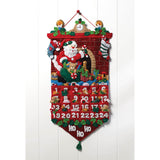 Bucilla Felt Applique Advent Calendar Kit, 13 by 25-inch, 86312 Must Be Santa