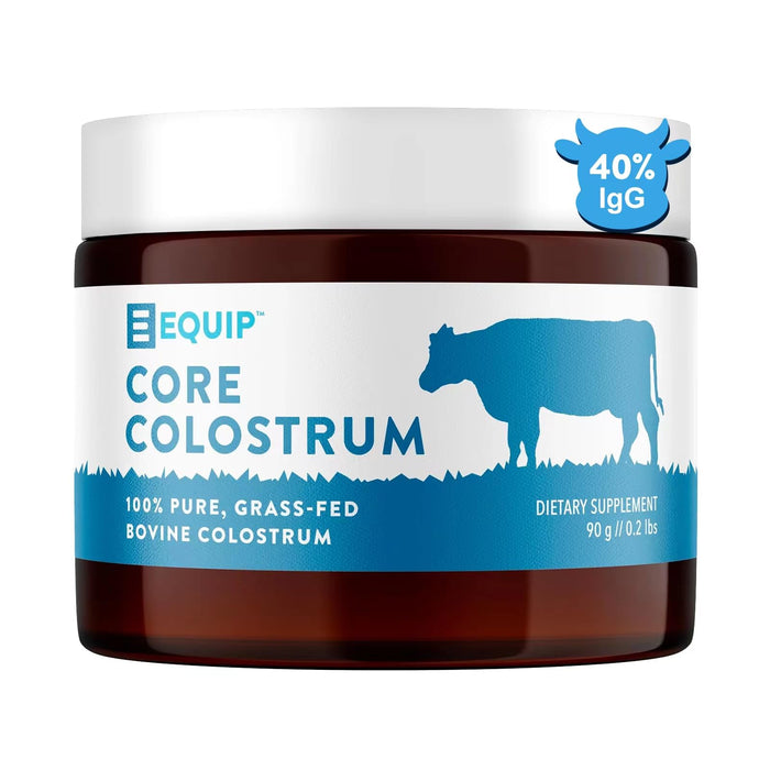 Equip Foods Core Colostrum - 100% Grass Fed Colostrum Powder 3,000mg, 40% IgG - Gut Health, Immunity, Recovery - Lactoferrin Supplements - Keto Friendly Colostrum Supplement - 30 Servings, Unflavored