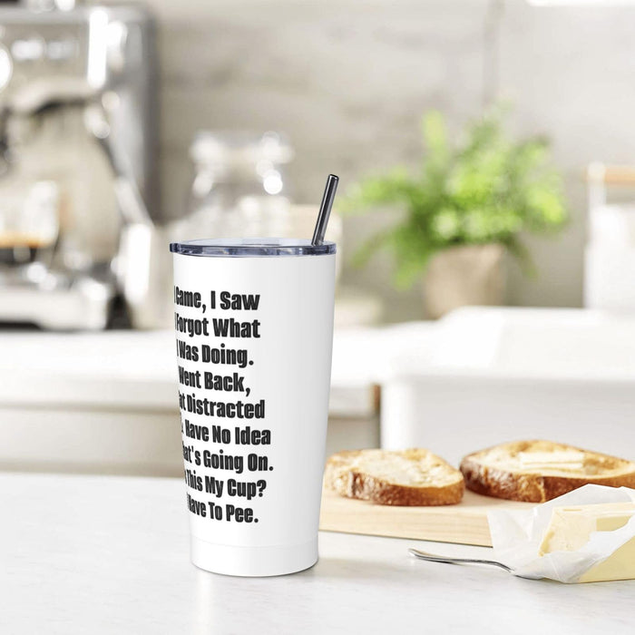 Adimidy Funny Senior Citizens I Came I Saw I Forgot What I Was Doing Tumbler - Funny Sarcastic gifts for Old People Elderly Mom Grandma For Mothers Day Gifts White 20 OZ tumbler