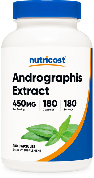 Nutricost Andrographis Extract 450mg, 180 Vegetarian Capsules - Non-GMO & Gluten Free