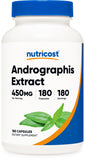 Nutricost Andrographis Extract 450mg, 180 Vegetarian Capsules - Non-GMO & Gluten Free