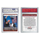 2pc/Set 2024 US President Donald Trump Assassination Failure Rating Card Fight Collectible Card Supporter Fan Commemorative Gift