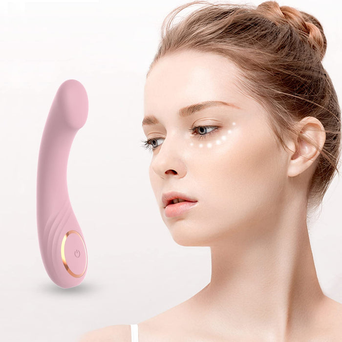 JTFFER Personal Eye & Face Electric Massager Wand-Portable Facial Vibrating Massage-for Puffy Eyes/Dark Circles/Eye Bags, Smooth Lip Wrinkles-Pink
