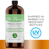 Ola Prima Oils - Peppermint Essential Oil (16 oz Bulk) Therapeutic Grade for Aromatherapy, Diffuser, Cleaning, lotions, Creams, Bath Bombs, Scrubs, Candles