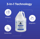 (6 Pack) ANF Brands Liquid Germicidal Bleach, for Disinfecting, Sanitizing, Deodorizing, Mold & Mildew Stain Remover - 1 Gallon Jugs