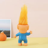 Donald Trump Toys Cute Rubber Troll Doll Toy Trump 2024 Take America Back, Troll Dolls Great Gifts for Trump Fans（Red Tie）