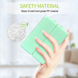 FYY 2 Pcs Daily Pill Organizer, 7 Compartments Portable Pill Case Travel Pill Organizer,[Folding Design]Pill Box for Purse Pocket to Hold Vitamins,Cod Liver Oil,Supplements and Medication-Green