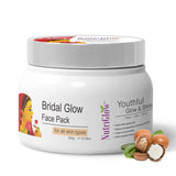 NUTRIGLOW Bridal Glow Face Pack for Deep Exfoliation Blackhead, Removal Refining Pores, Instant Brightening and Hydrating Skin, All Skin Types, No Parabens & Sulphates, 300gm