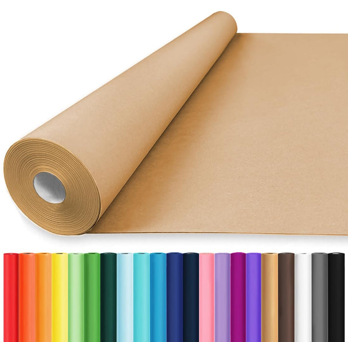 Vanhench 48"x 1800" (150') Brown Jumbo Roll Wrapping Paper, Kraft Craft Paper Roll for Bulletin Board Kids Arts Crafts Packing Shipping Poster Paper, Christmas Wrapping Paper Jumbo Rolls