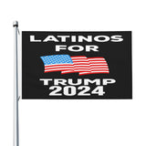 HUIHUANGm Trump-2024 Flag Latinos-For-Trump Flag 3x5 Ft Flag Outdoor Flag Home Flag Garden Decor Flag With Brass Grommets