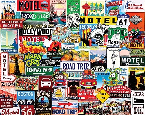 White Mountain Puzzles - Road Trip - 1000 Piece Jigsaw Puzzle for Adults - Fun Family Activity - 24"x30"