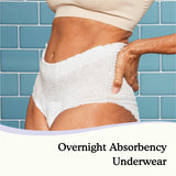 Because Overnight Absorbency Pull Ups - Adult Disposable Incontinence Underwear, Extra Absorbent Nighttime Pull Ups for Men and Women, White, Small/Medium, 80 Count (4 Packs of 20)