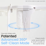 LUXE Bidet NEO 185 Plus-Only Patented Bidet Attachment for Toilet Seat,Innovative Hinges to Clean,Slide-in Easy Install,Advanced 360° Self-Clean,Dual Nozzles,Feminine & Rear Wash (White),NeoPlus185sww