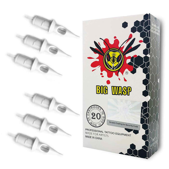 BIGWASP Professional Disposable 1005RL Tattoo Needle Cartridge #10 Bugpin 5 Round Liner (5RL) 20Pcs