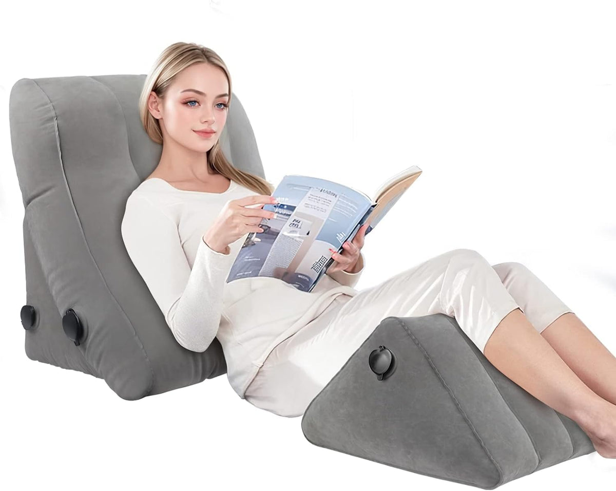 EKEPE Inflatable Wedge Pillow Set for Sleeping, Bed Wedge Pillow Set f