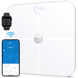 RENPHO Wi-Fi Scale for Body Weight, Bluetooth Body Fat Scale, Smart Bathroom Scale Health Monitor, 13 Body Composition Analyzer with Smart App, White, Elis Aspire