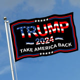 Trump 2024 Flag 3x5 Outdoor Double Sided 3 Ply-Donald Trump Take America Back Flags Vivid Color Clear Pattern Reinforcement Sewing Durable Polyester for President Flag