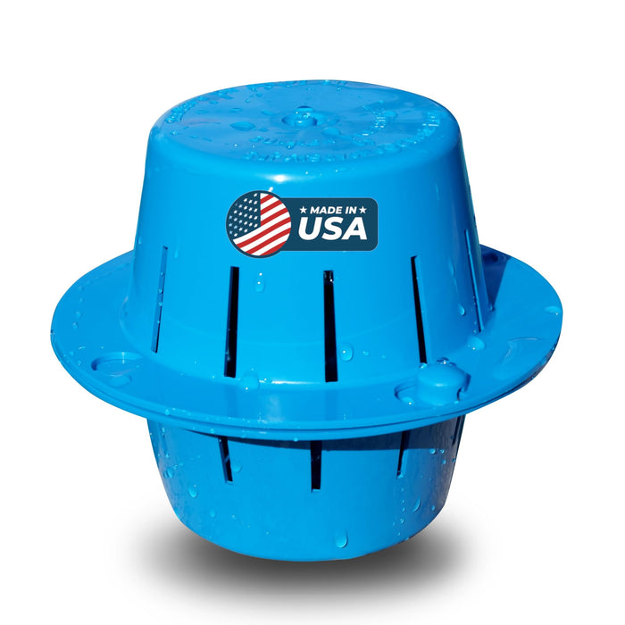 Sunken Treasure - The Original Sinking and Floating Chlorine Dispenser for Pool, Uses Less Chlorine than a Floater, It Sinks - Cleans Water - Floats Back Up, Replaces Pool Chlorine Floater, Light Blue
