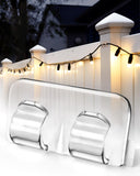 Hooks for Outdoor String Lights Clips: 26Pcs Heavy Duty Light Hook with Waterproof Adhesive Strips - Outside Clear Cord Holders for Hanging Christmas Lighting - Outdoors Sticky Clip