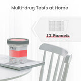 Multidrug Test Cup Kit: 12 Panel Urine Test Cup Rapid Test at Home (5 Pack)