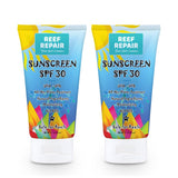 Reef Safe Sunscreen SPF 30 (2 Pack) - Natural, Travel Size, Water Resistant 40 Minutes, Moisturizing, Broad Spectrum UVA/UVB Coral Friendly Mineral Suncream from Reef Repair