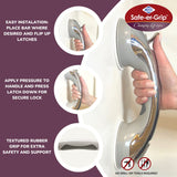 Safe-er-Grip Safe-er-Grip Changing Lifestyles Suction Cup Grab Bars for Bathtubs & Showers; Safety Bathroom Assist Handle, Chrome, 12 inches