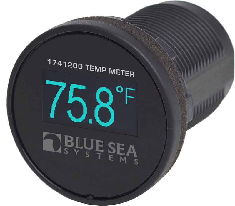 Blue Sea Systems 1741200 Mini OLED Temperature Monitor 12/24V DC, Blue