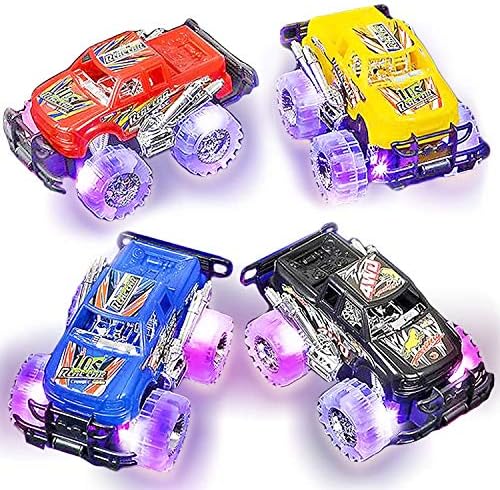 ArtCreativity Light Up Monster Trucks for Boys and Girls, Toy Truck Set of 2, Monster Trucks for Boys 3-6 Years Old, Toddler Monster Truck Toys, Light Up Trucks, Easter Gifts for Kids