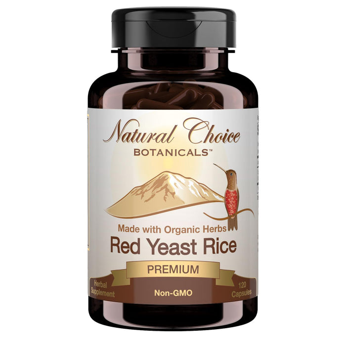Natural Choice Botanicals Certified Organic Red Yeast Rice Supplement - 120 Capsules, 2 Month Supply