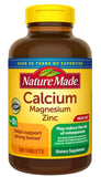 Nature Made Calcium Magnesium Zinc with D3 300 Tablets Bundle with Emergency Whistle