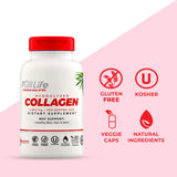 Full Life Hydrolyzed Collagen Supplements - Bovine Collagen Pills for Women and Men - Kosher Collagen Capsules, Gluten-Free - 90 Veggie Capsules 2,500mg