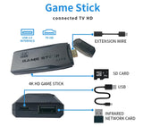 Retro Game Console, Nostalgia Game Stick, Wireless Retro Play, Plug and Play Video Game Stick Built in 12000+ Games, 4K HDMI Output, 9 Classic Emulators, Dual Controllers, Kids & Adult (64GB)