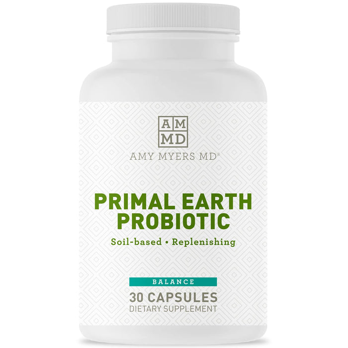 Amy Myers MD Primal Earth Probiotic - Digestion & Bowel Health Support - Digestive Probiotic Aids Gut Health - Probiotic with Bacillus Coagulans & Bacillus Subtilis - 30 Capsules (30 Servings)