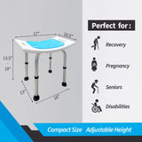 Bcareself Narrow Bathtub Shower Seat for Inside Shower Bath Stool with Arms Shower Stool Shower Chairs for Seniors Elderly Disabled Handicap Height Adjustable Tool-Less Assembly 300lbs