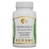 Organic Ashwagandha with Black Pepper by Coco March - Immune System, Fatigue, Strain, Discomfort, Pressure, Calming Support- Free from: Gluten, Dairy, Soy, GMOs, Vegan, Keto Friendly- 90 Capsules