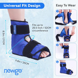 NEWGO Ice Pack Ankle Foot Ice Pack Wrap for Plantar Fasciitis, Foot Cold Pack with Plush Backing Hot Cold Therapy Foot Ice Wrap for Achilles Tendonitis, Swelling, Sprained Ankles and Heel, Blue