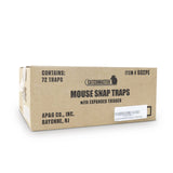 Instant Kill Mouse Snap Traps by Catchmaster - 72 Count, Ready for Use Indoors & Outdoors. Wood Double-Tension Springs Weather-Resistant Corrosion-Resistant Disposable Poison-Free Non-Toxic