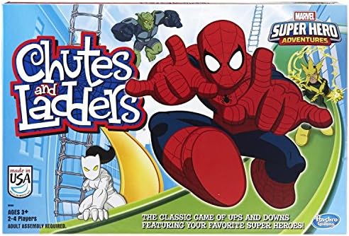 Hasbro Gaming Chutes and Ladders Marvel Spider-Man Edition Board Game | Preschool Games for Boys & Girls | 2-4 Players | Easter Gifts for Kids | Ages 3+ (Amazon Exclusive)