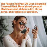 THE PASTEL SHOP (Pack of 24) Peel Off Deep Cleansing Face Mask, Pore Cleaning and Moisturizing, Non-Irritating, Gentle Clean, Safe Even for All Skin (Platinum with Collagen)