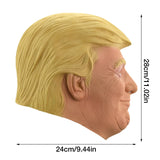 Halloween Latex Head Mask, Republican Presidential Candidate Trump & Joe Biden Mask, Realistic Celebrity Full-Head Rubber Maske for Novelty Old Man Cosplay Masquerade Costume (Adult Size) (trump)