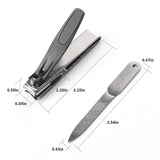 MILEILUOYUE Nail Clippers Professional Ingrown toenail toolFolding Portable 3pcs Nail Cutter Sharp Stainless Steel Blade for Men and The Elderly Thick Nails toenails. (Black)