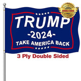 Trump 2024 Flag 3x5 Outdoor made in usa Double Sided 3ply Take American Back Heavy Duty President Trump Flags 2024 Donald Trump Flag 2024 Suitable for Indoor Outdoor Decorations