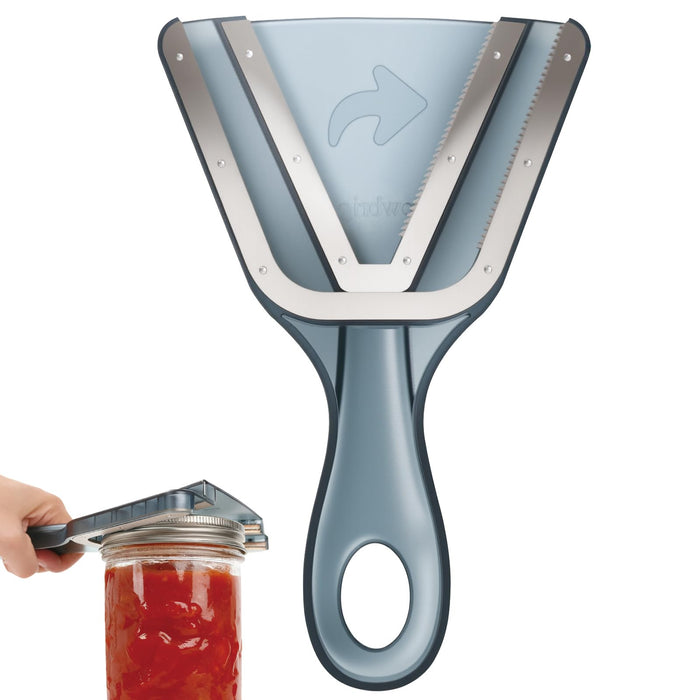 Jar Opener for Weak Hands & Seniors with Arthritis – Easy Twist-Off Lid & Bottle Opener – Ergonomic Non-Slip Handle, Unique Kitchen Gadget & Ideal Christmas Gift for Elderly, Women & Men (Gray)