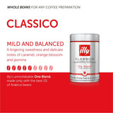 Illy Classico Whole Bean Coffee, Medium Roast, Classic Roast With Notes Of Caramel, Orange Blossom And Jasmine, 100% Arabica Coffee, No Preservatives, 8.8 Ounce Can (Pack Of 1)